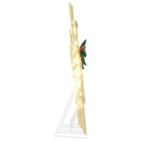 vidaXL LED Rensdyr 6 pcs Guld Stof