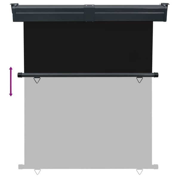 vidaXL sidemarkise til altan 140x250 cm sort