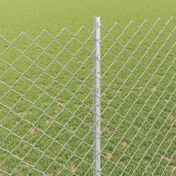 vidaXL Hegn med post Sølv 1,4 x 10 m Stål