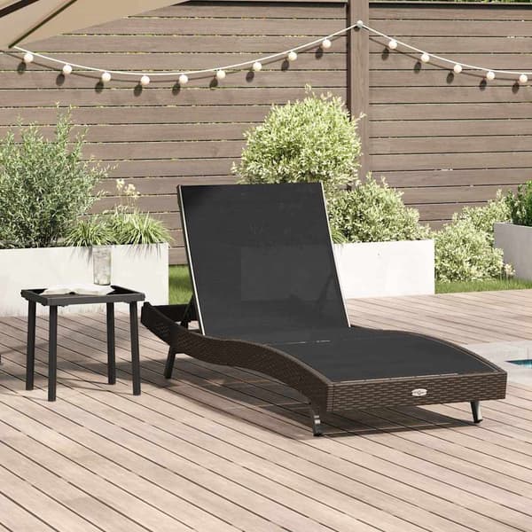 vidaXL Solstol 2 pcs Sort og Brunt polyrattan