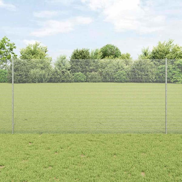 vidaXL Hegn med post Sølv 1,2 x 50 m Stål