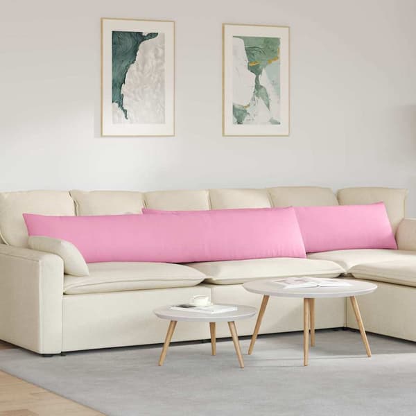 vidaXL Sofapuder 2 pcs Lyserød 200 x 40 cm Stof