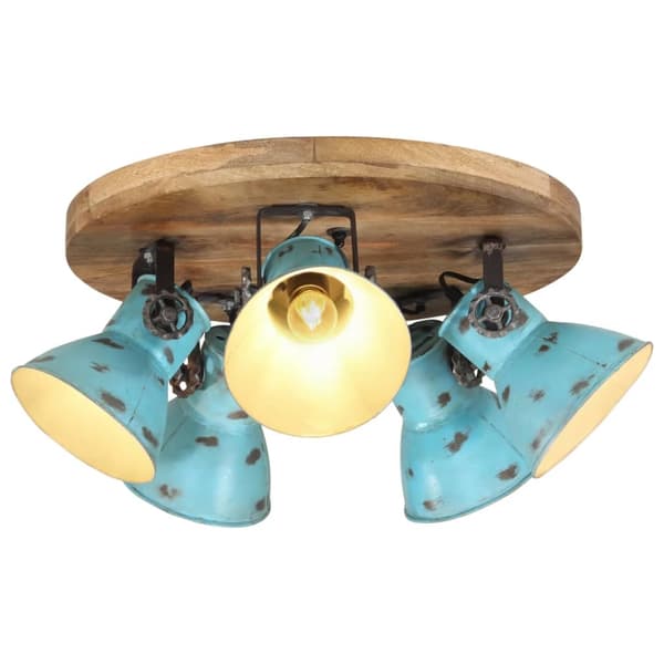 vidaXL loftlampe 25 W 35x35x25 cm E27 rustik blå