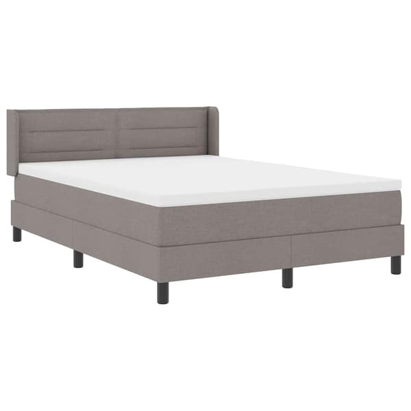 vidaXL Box spring seng med madras Gråbrun 190 x 140 cm Polyester