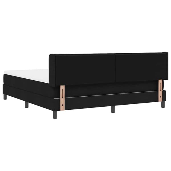 vidaXL Box spring seng med madras Sort 200 x 180 cm Polyester
