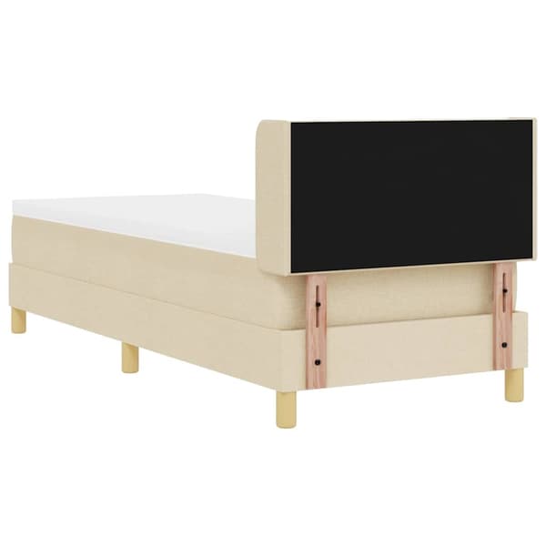 vidaXL Box spring seng med madras Creme 200 x 80 cm Polyester