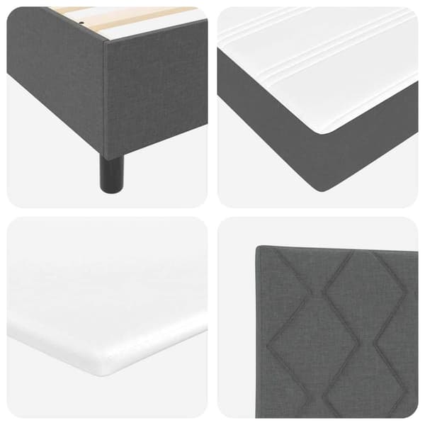 vidaXL Box spring seng med madras Mørkegrå 100 x 200 cm Stof