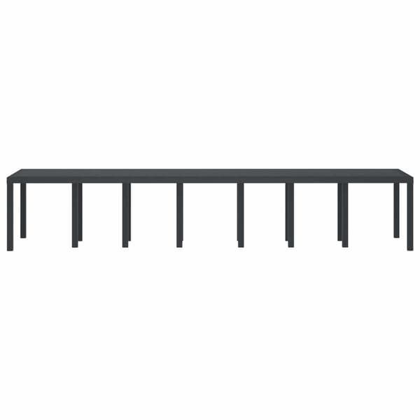 vidaXL Havemøbel Bord Antracit 400 x 100 x 73 cm polyrattan