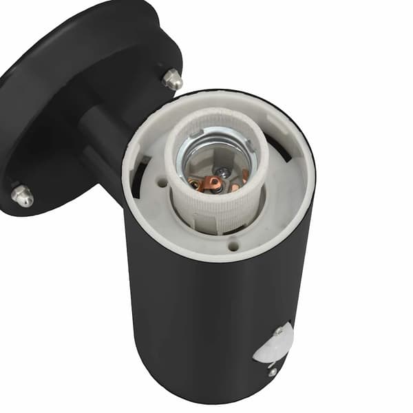 vidaXL Udendørslampe med bevægelsessensor 2 stk. Sort Rustfrit stål IP44