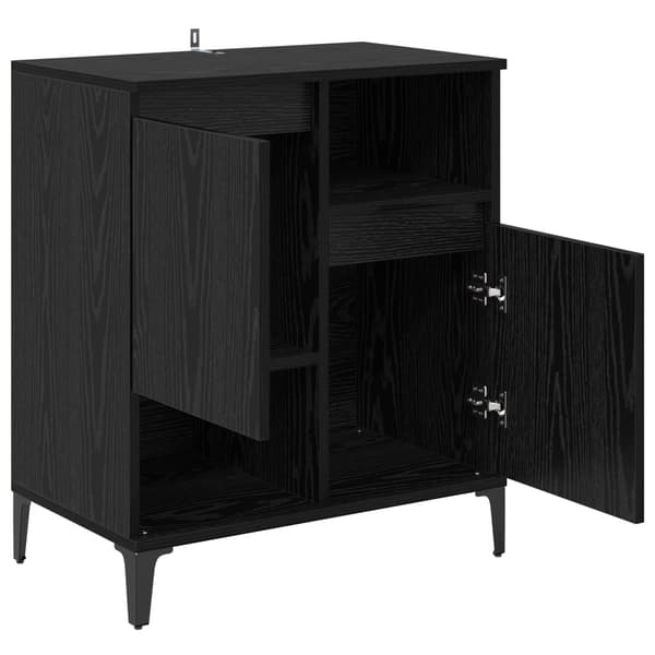 vidaXL Sideboard Sort eg 60 x 35 x 70 cm Konstrueret træ
