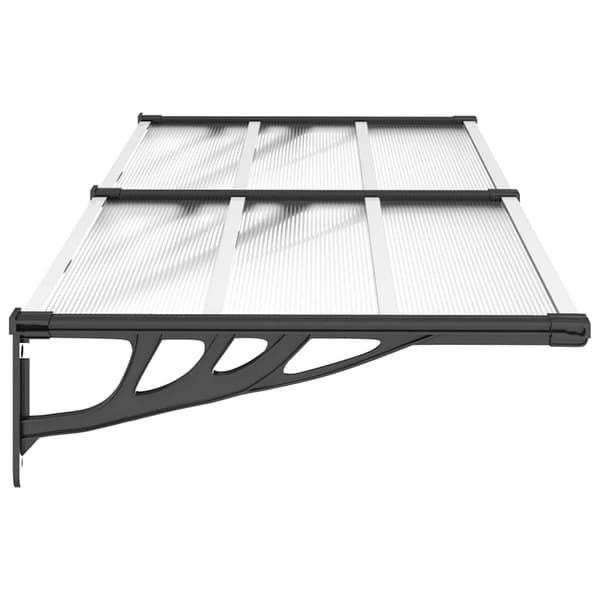 vidaXL dørbaldakin 199x90 cm polycarbonat sort og transparent