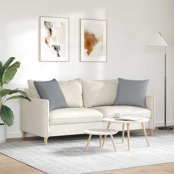 vidaXL Sofapuder 2 pcs Lysegrå 50 x 50 cm Stof