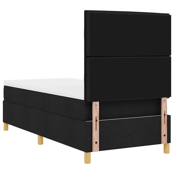 vidaXL Box spring seng med madras Sort 100 x 200 cm Stof