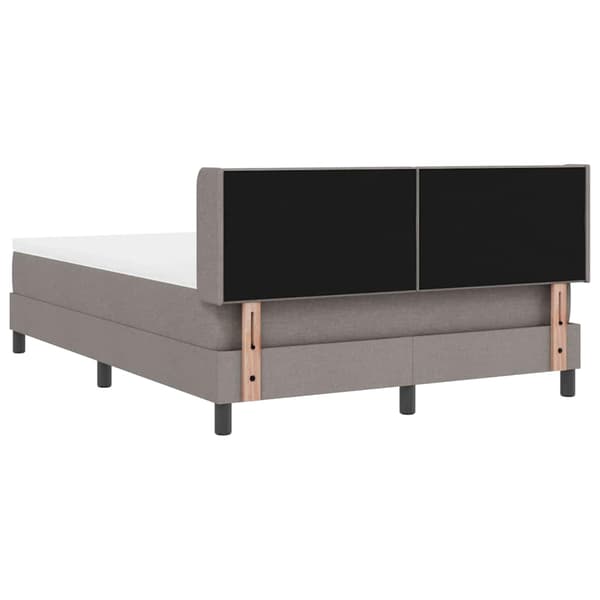 vidaXL Box spring seng med madras Gråbrun 190 x 140 cm Polyester
