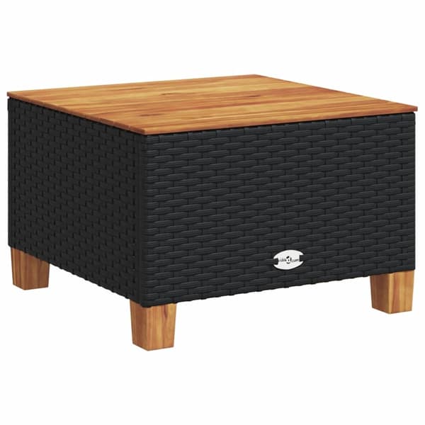 vidaXL sofasæt til haven 5 dele med hynder polyrattan sort