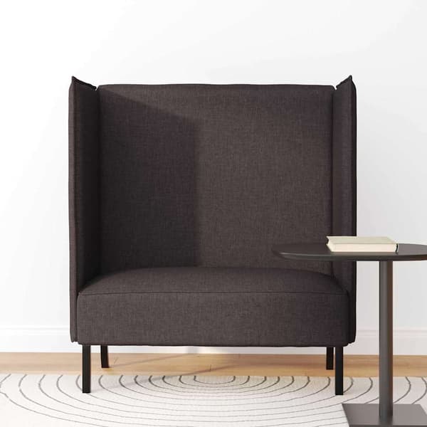 vidaXL Høj ryg sofa 101cm Mørkebrun Stof
