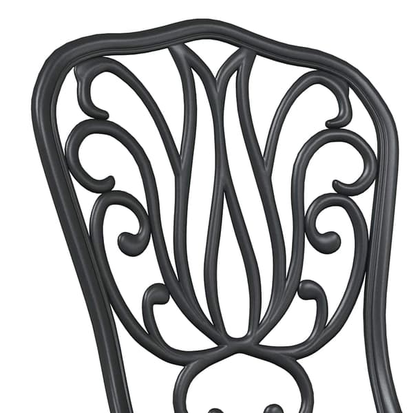 vidaXL Have Bistro Sæt 3 pcs Sort Aluminium