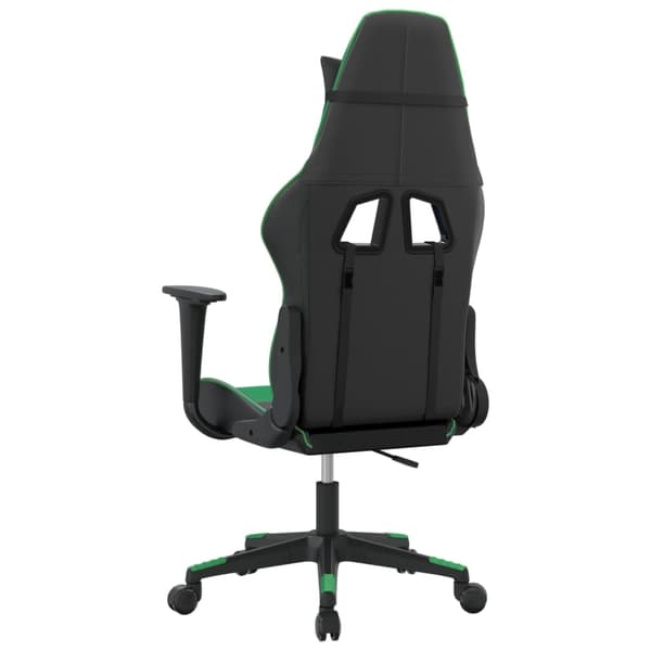 vidaXL gamingstol kunstlæder sort og grøn
