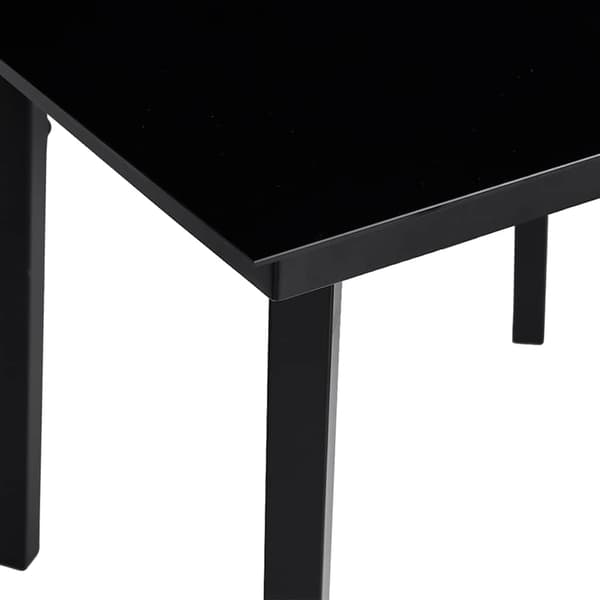 vidaXL 5 dele spisebordssæt til haven polyrattan glas sort