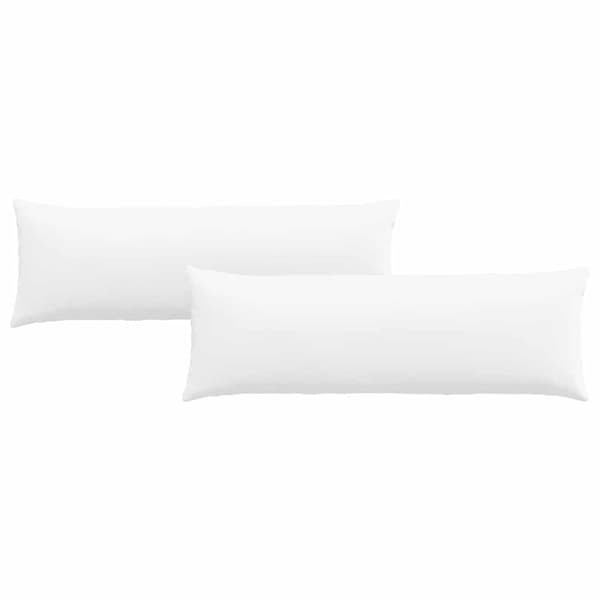 vidaXL Sofapuder 2 pcs Hvid 120 x 40 cm Stof