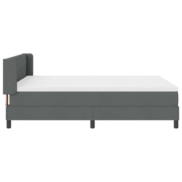 vidaXL Box spring seng med madras Mørkegrå 200 x 160 cm Polyester
