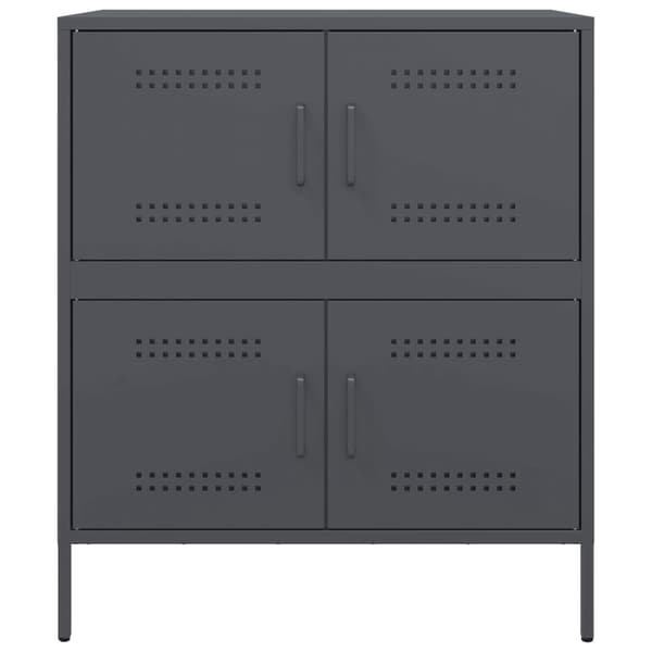 vidaXL skab 68x39x79 cm stål antracitgrå