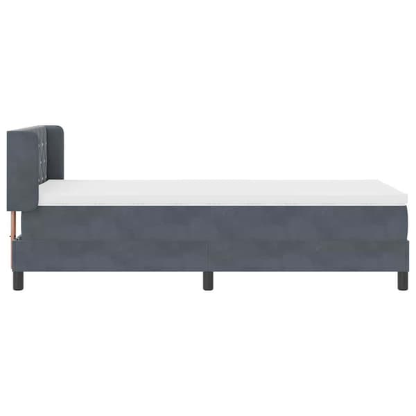 vidaXL Box spring seng med madras Mørkegrå 200 x 100 cm Polyester