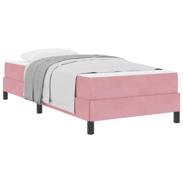 vidaXL Box spring seng med madras Lyserød 100 x 220 cm Stof
