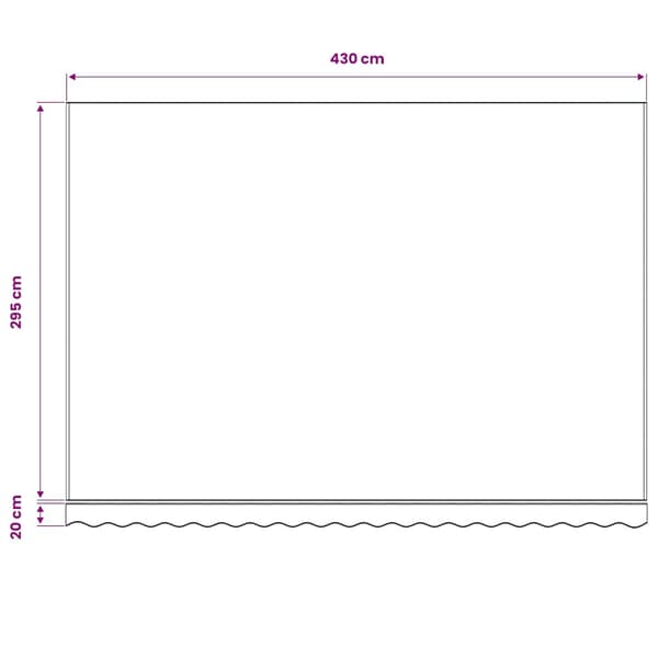 vidaXL udskiftningsdug til markise 450x300 cm polyester grå
