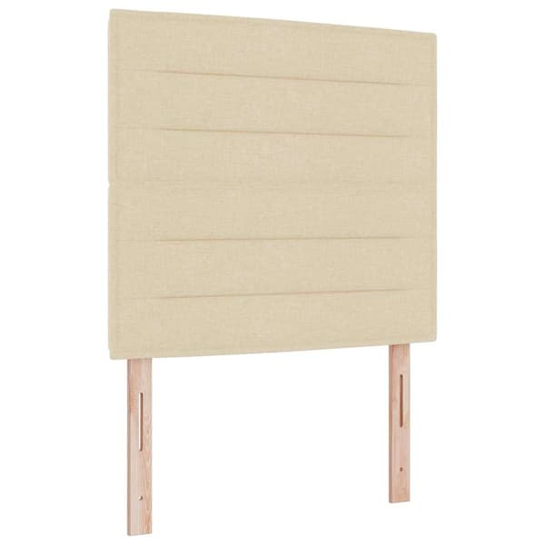 vidaXL Hovedgærde Creme 90 cm Stof