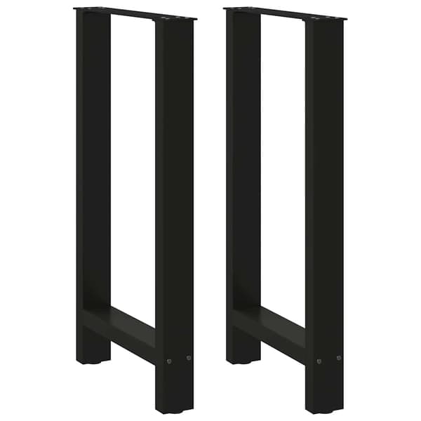 vidaXL barbordsben sort 2 stk. 40x(90-91) cm stål