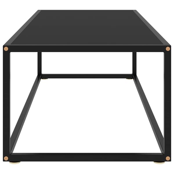 vidaXL sofabord 120x50x35 glas sort