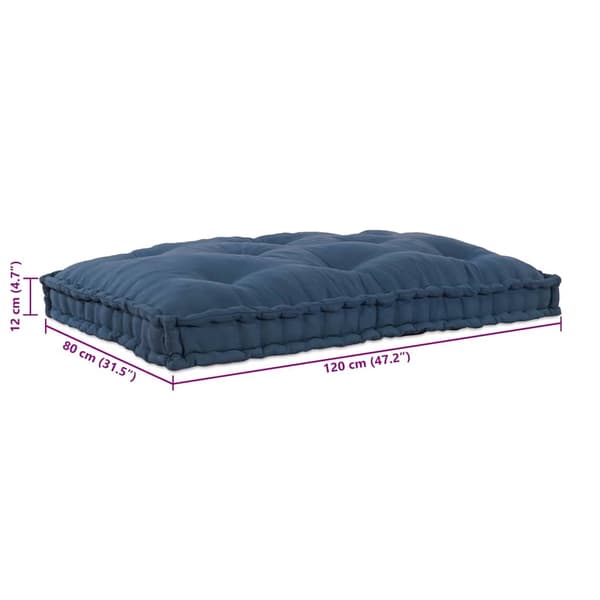 vidaXL Modulært patchwork sofa Indigo 120 x 80 x 12 cm Stof