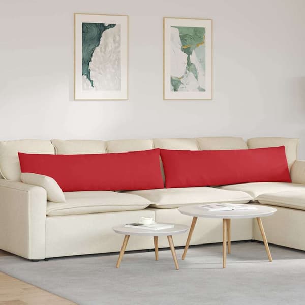 vidaXL Sofapuder 2 pcs Rød 145 x 40 cm Stof
