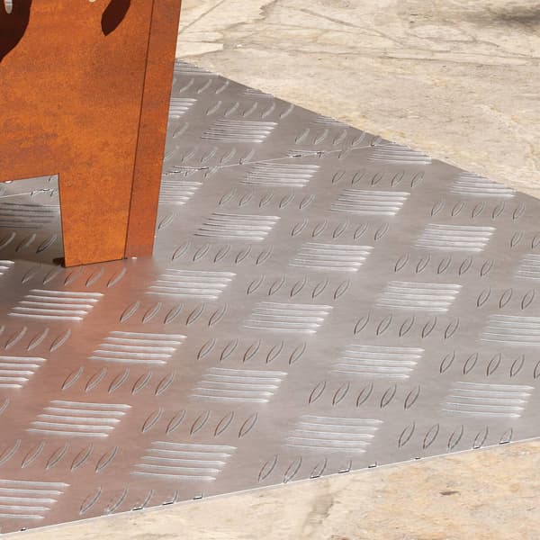 vidaXL Trappe Tread Rektangulær 2 pcs Sølv 80 x 50 cm Aluminium