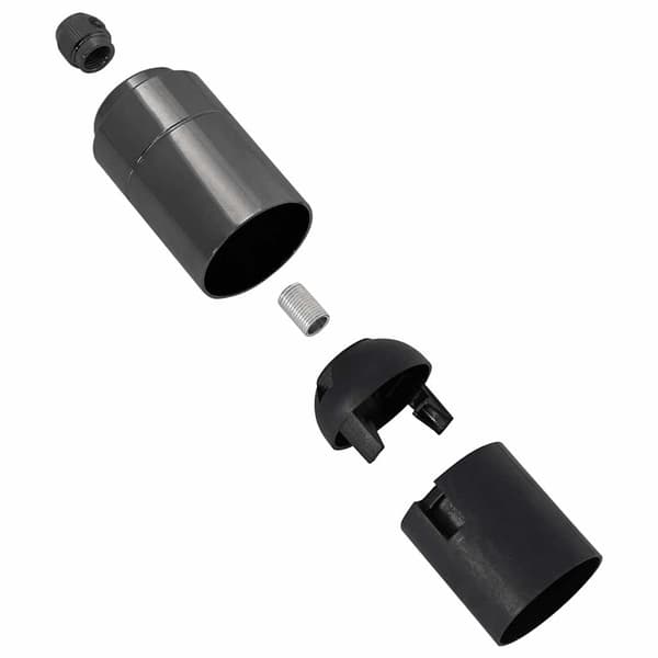 vidaXL lampeholdere 2 stk blank sort E27