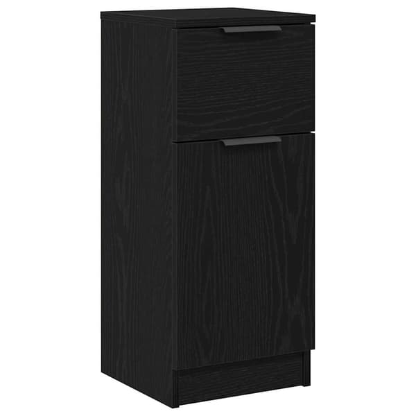 vidaXL Sideboard 2 pcs Sort eg 30 x 30 x 70 cm Konstrueret træ