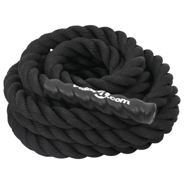 vidaXL battle rope 9 m 6,8 kg polyester sort