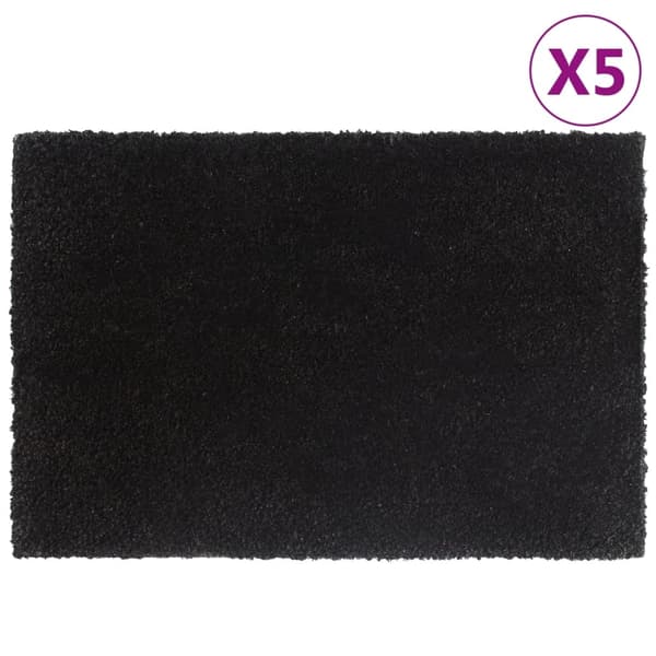 vidaXL dørmåtter 5 stk. 40x60 cm tuftet coir sort