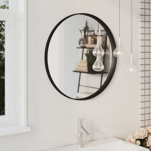vidaXL vægspejl 60 cm sort