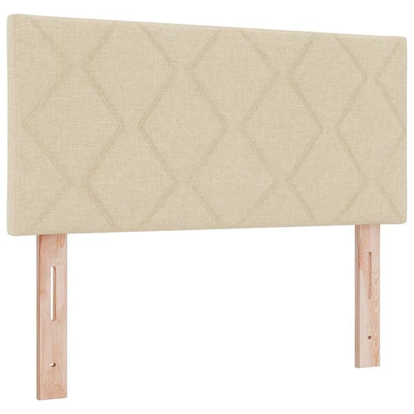 vidaXL Box spring seng med madras Creme 200 x 100 cm Polyester