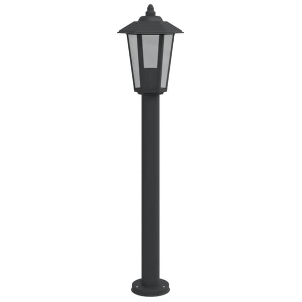 vidaXL udendørs standerlampe 3 stk. 80 cm rustfrit stål sort