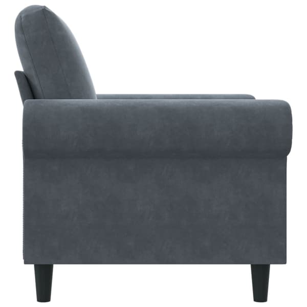vidaXL lænestol 60 cm velour mørkegrå