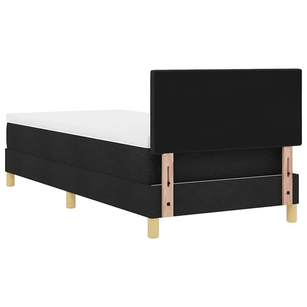 vidaXL Box spring seng med madras Sort 100 x 200 cm Stof