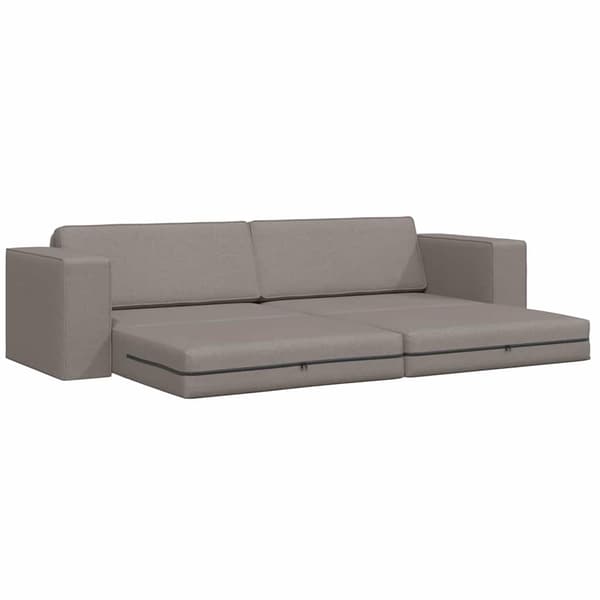vidaXL Sovesofa 200cm Gråbrun Stof