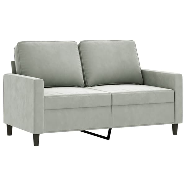 vidaXL sofasæt 3 dele med hynder velour lysegrå
