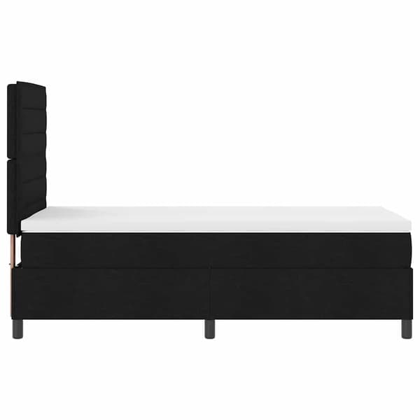 vidaXL Box spring seng med madras Sort 100 x 200 cm Stof