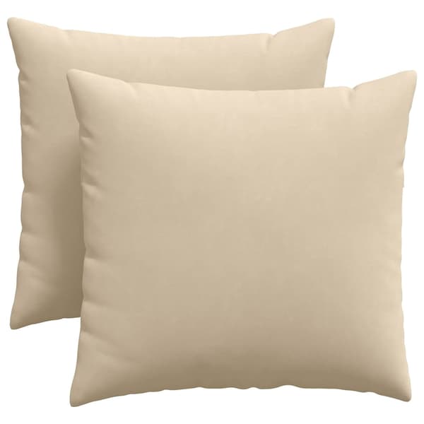vidaXL Sofapuder 2 pcs Creme 45 x 45 cm Stof