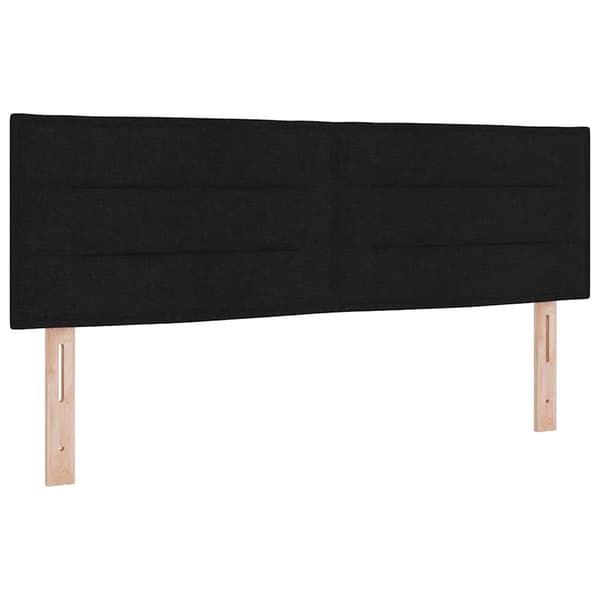 vidaXL Hovedgærde Sort 144 cm Stof