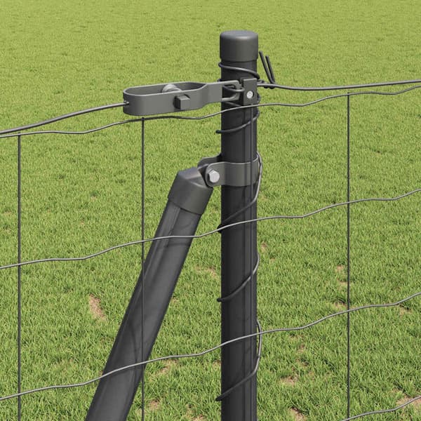 vidaXL Hegn med post Grå 1,2 x 10 m Stål